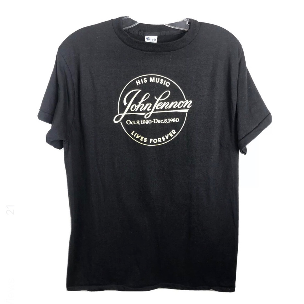 John Lennon RIP Vintage 80s T-Shirt Medium